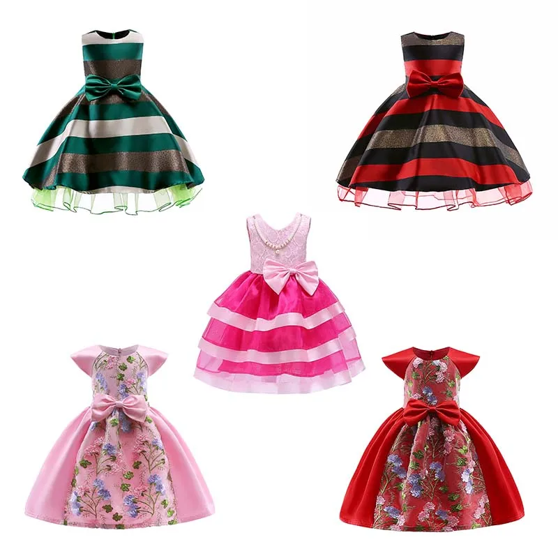 

2018 latest fashion top design evening girls wedding party plussizedress children dresses with competitive price, As pic shows;we can according to your request also