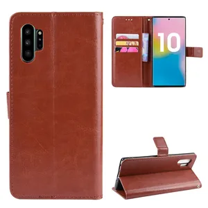 Crazy Horse pattern holster For Samsung Galaxy Note 10 pro Leather Wallet Case