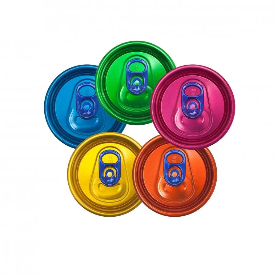 Black Aluminum Beverage Can Cover With Tab On Sot 200dia Easy Open End