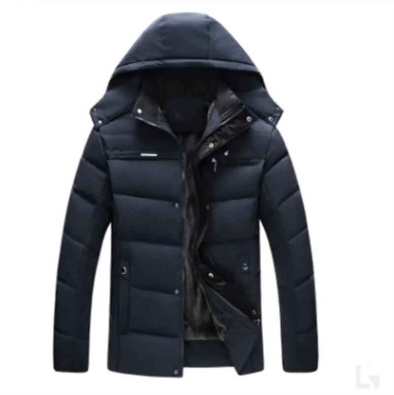 

Ready to ship Winter high cost performance Mens heavy fleece hooded warm jacket