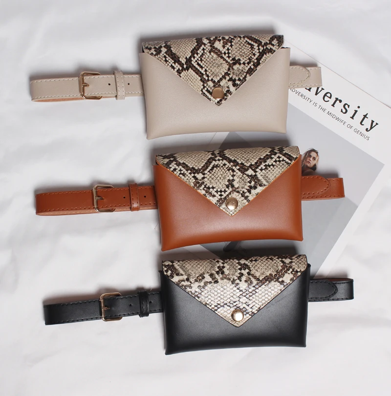 snake print waist belt