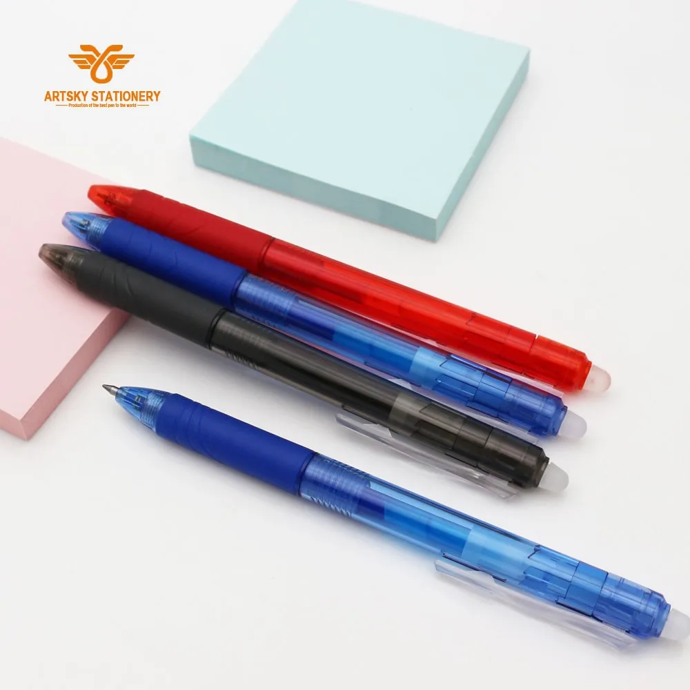 Retractable Erasable Gel Ink Pens Clicker Eraser Pens Fine Point 0.7 Mm