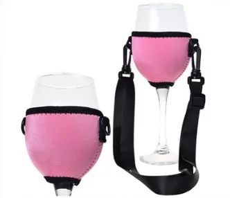 Fashion Neoprene Wine Glass Cooler Holder Drink Wine Glass Sleeve Cup ...