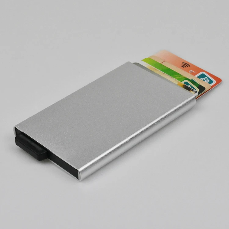 
wholesale custom 2020 new arrival men metal wallet pop up RFID Blocking cheap aluminium credit card holder 