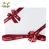 Printed custom elastic loop gift ribbon bow for box