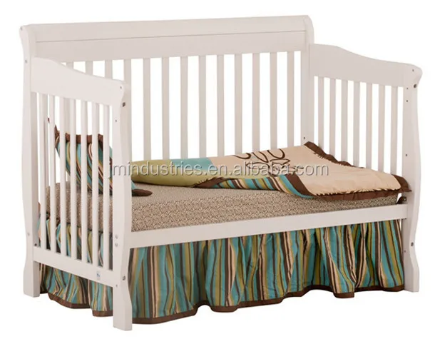 dark wood sleigh cot