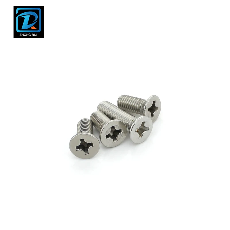 
304 Stainless Steel Phillips Flat Head Machine Screw 