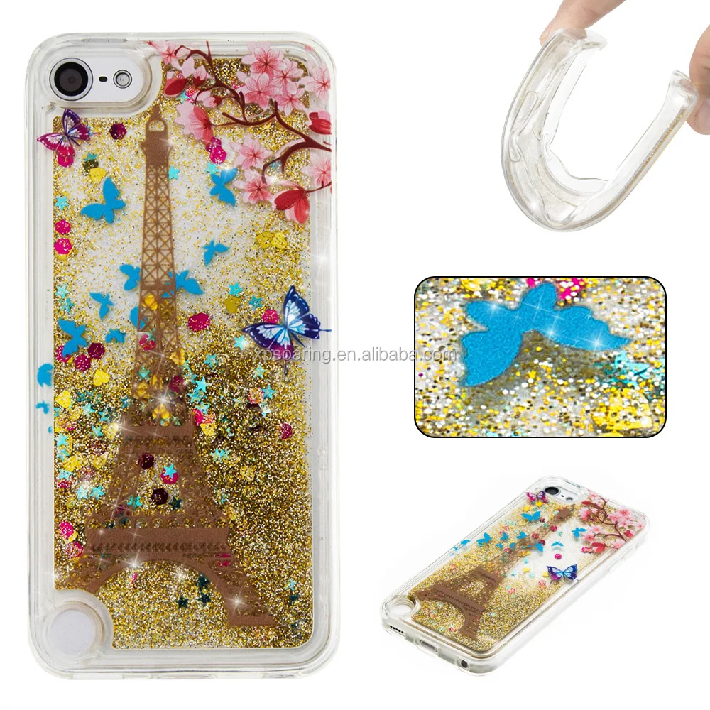 

Printing TPU liquid quicksand back cover case for iPod touch 5 6