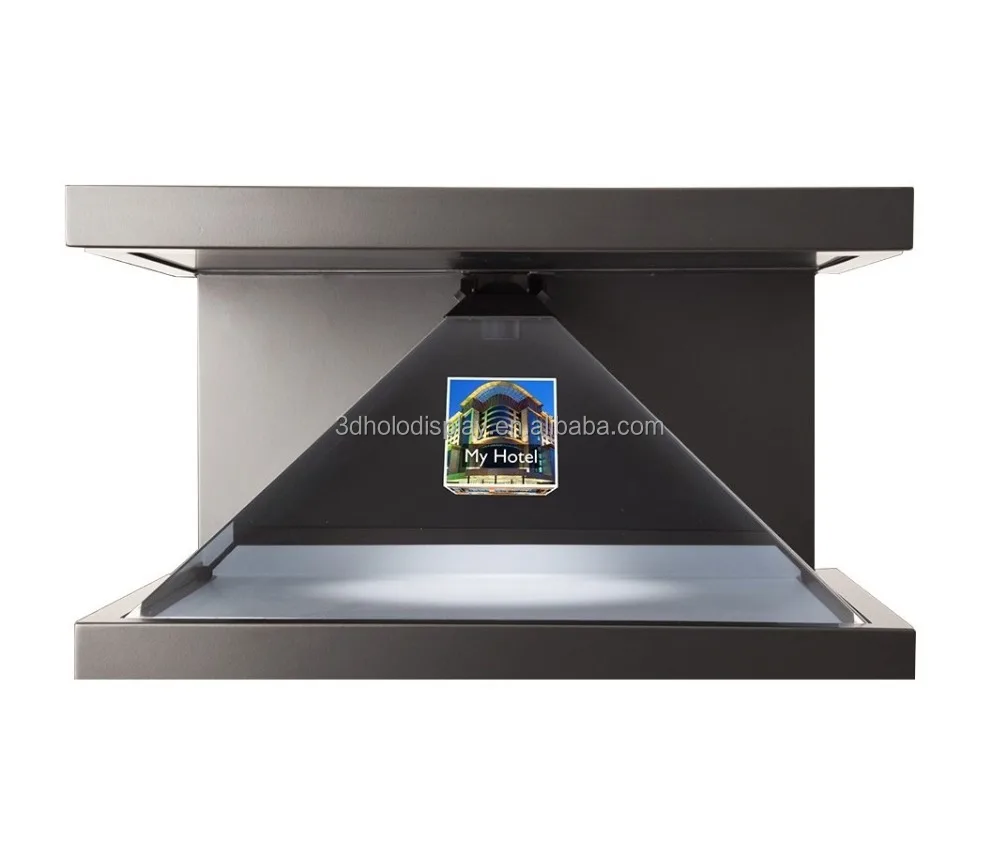 

270 Degree  3D Hologram Pyramid Glass Vitrine Display Showcase