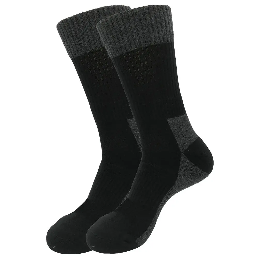 Black Merino Wool Acrylic Men Hiking Climbing Socks - Buy Climbing ...