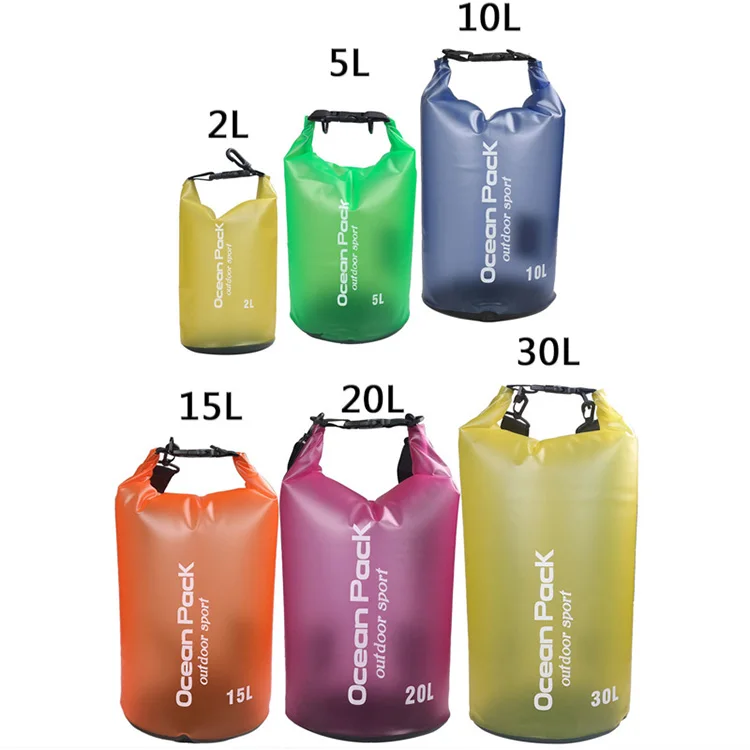 Custom Logo 2l Pvc Ocean Pack Water Proof Dry Bag With Matting Style