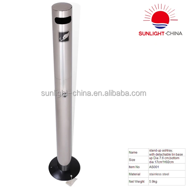 Stainless Steel Outdoor Ashtray Stand Metal Standing Stainless Steel Outdoor Ashtray Stand Metal Standing Cigar Bin