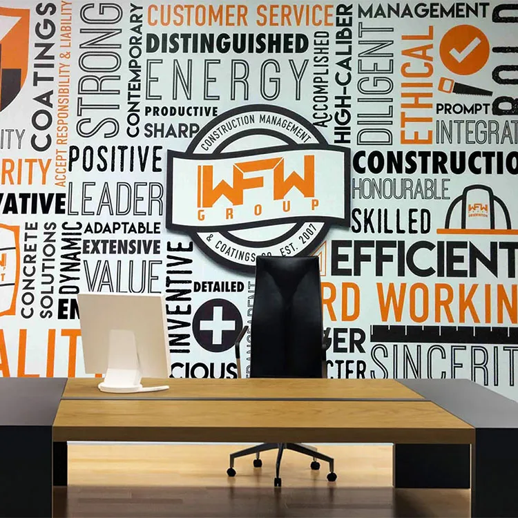 
custom UV printing Graphic Design office wallpaper shop wallpaper Canvas Poster design 3D poster wallpaper 