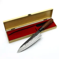 Amber 8.5 inch Handmade knife Japanese knife Chef knife AUS-10 3layers clad steel