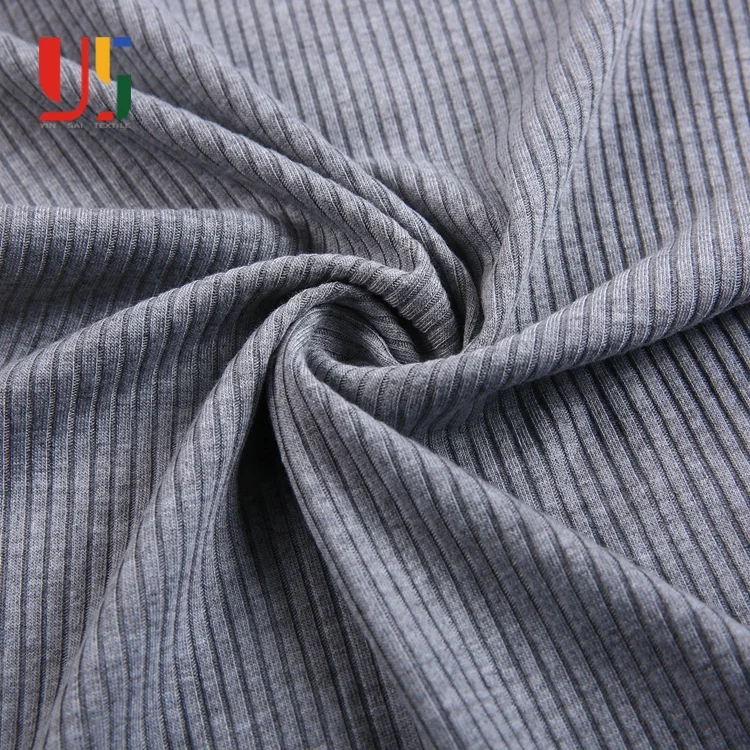Polyester Tr 4*2 Jacquard High Stretch Knit Rayon Grey Polyester Rib ...
