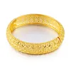 Retro Embossing Hollow Design Thick Snap Joint Bangle For Women Girls