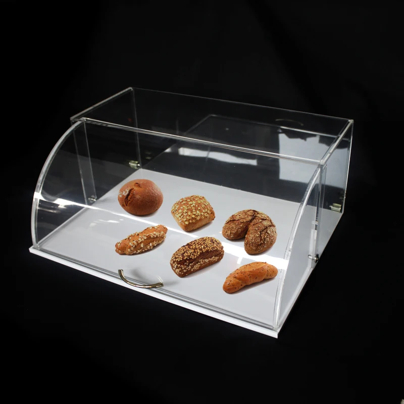 Factory Custom Acrylic Bakery Pastry Display Case Acrylic Fresh Bread