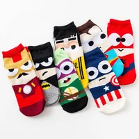 

New Q version cute super hero ankle socks, marvel cartoon heros socks wholesale