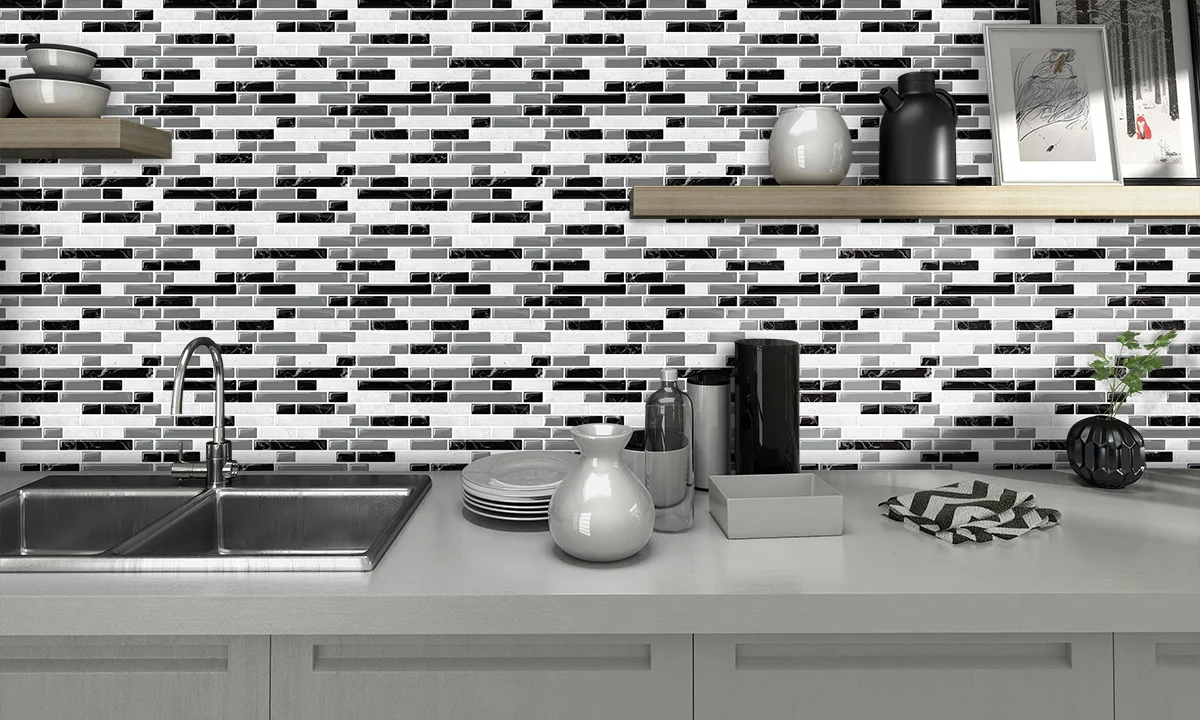 Self Adhesive Tiles Peel And Stick Tile Backsplash For Kitchen,Self Stick Tiles,Long Strip