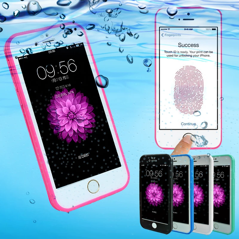 luxury 360 degree soft silicone waterproof cases for iPhone7 Plus,for iphone 7 plus waterproof case