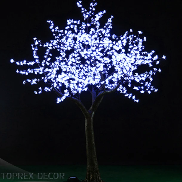 
Professional Custom Christmas Lights 2.5 M Outdoor Artificial Led White Cherry Blossom Tree Light 