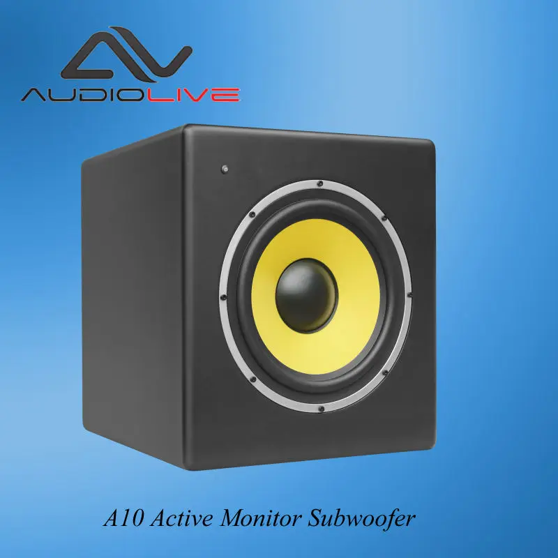 Audio Live Compact Powered Subwoofer With 10" Driver And Dual Passive