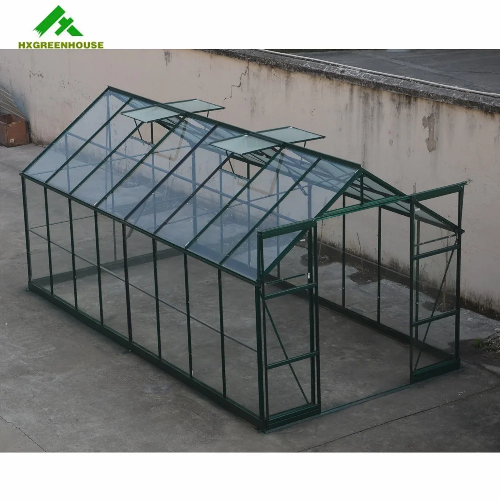 
New door style economic aluminum frame glasshouse greenhouse for garden cart in  (62016437015)