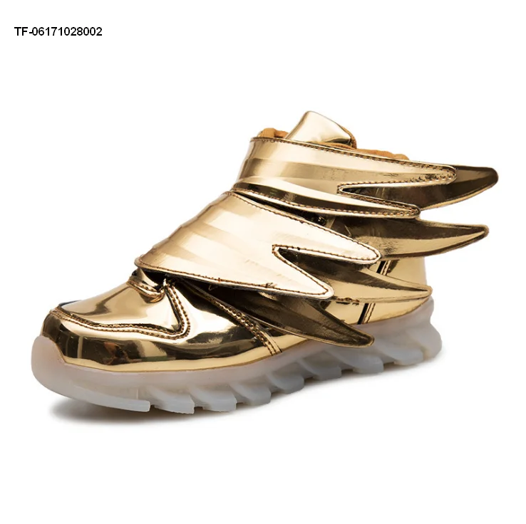 

Boys LED Light up Lace Up Wing Design Luminous Sneakers Kids Casual Shoes