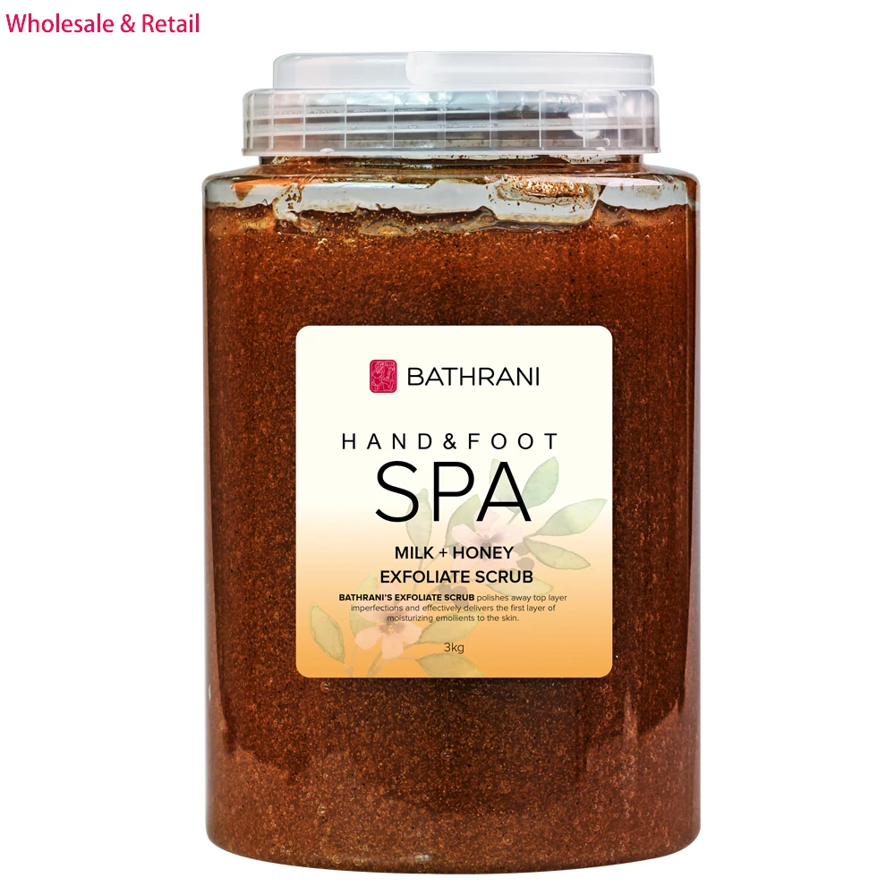 

BATHRANI Wholesale Hand Scrub & Foot Scrub Exfoliating Cream Milk Skin Care Oem, Brown