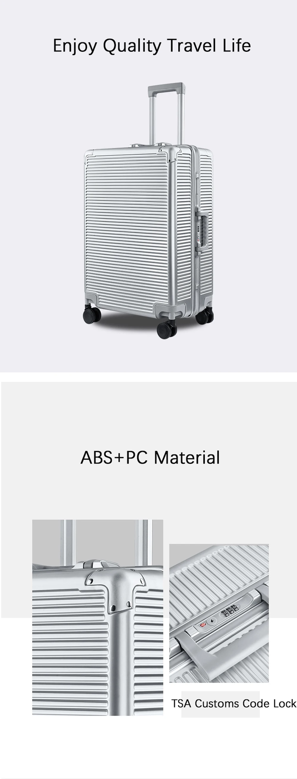 High Quality Extra Large Suitcase Trendy Design Trolley Travel Luggage