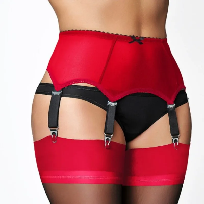 

Women's High Waist 6 straps Sexy Garter Suspender Belt Bondage Body harness bodysuit Sexy christma Lingerie Factory Wholesale, White black red