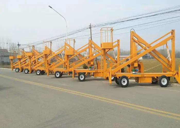 articulating man tow price mobile articulated boom lift platform nacelle outreach 4m