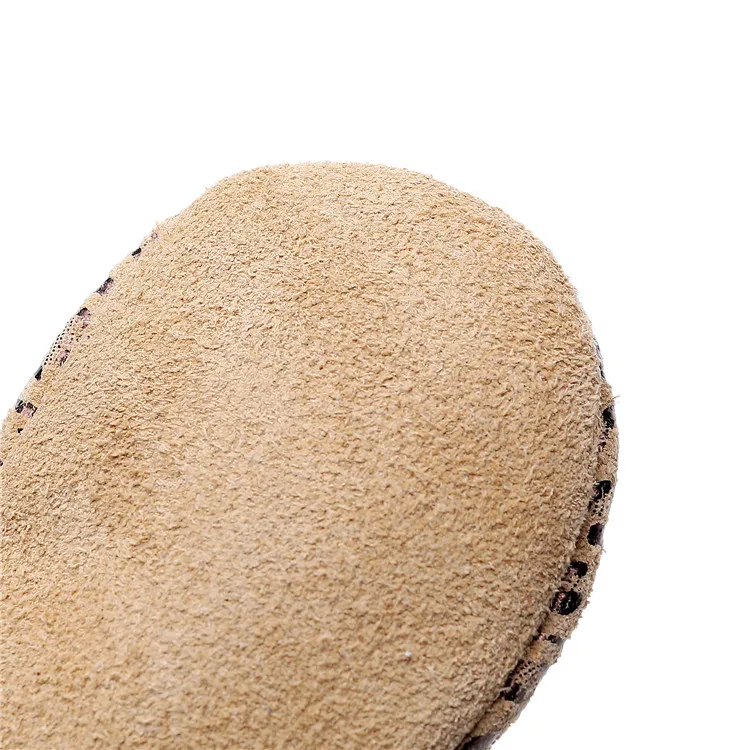 
High Quality Baby Shoes Leopard Newborn Genuine Leather Baby Moccasins Shoes First Walker Soft Sole Fashion Crib Baby Boy Shoes 
