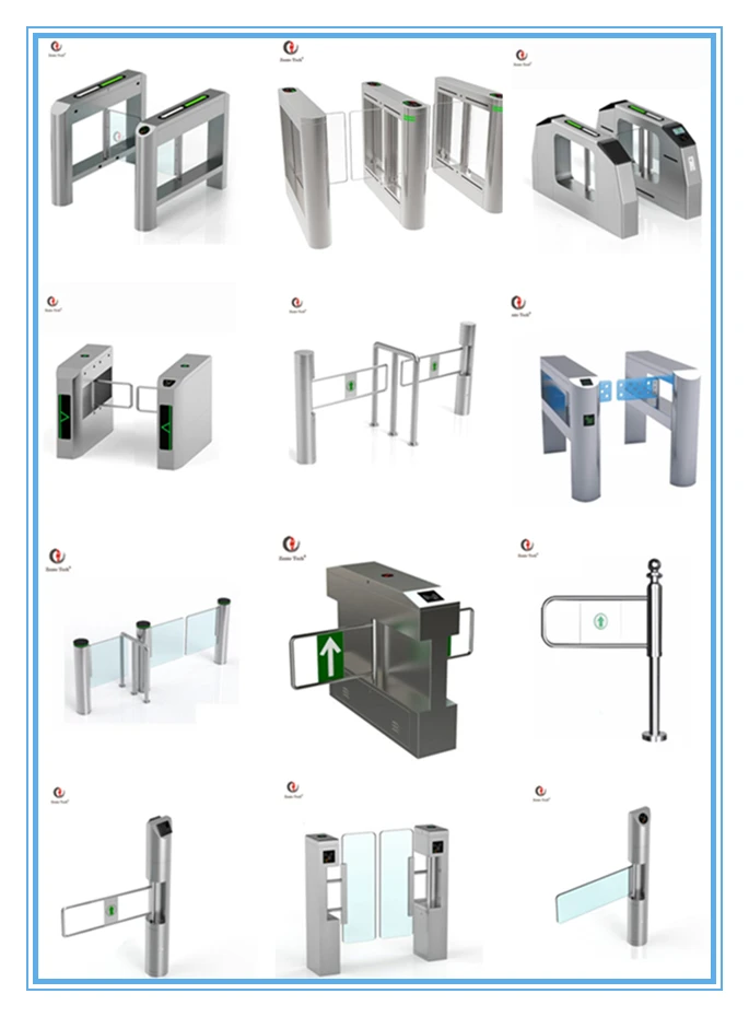 Zento High smart and secure RFID gym entrance and exit electric swing gate