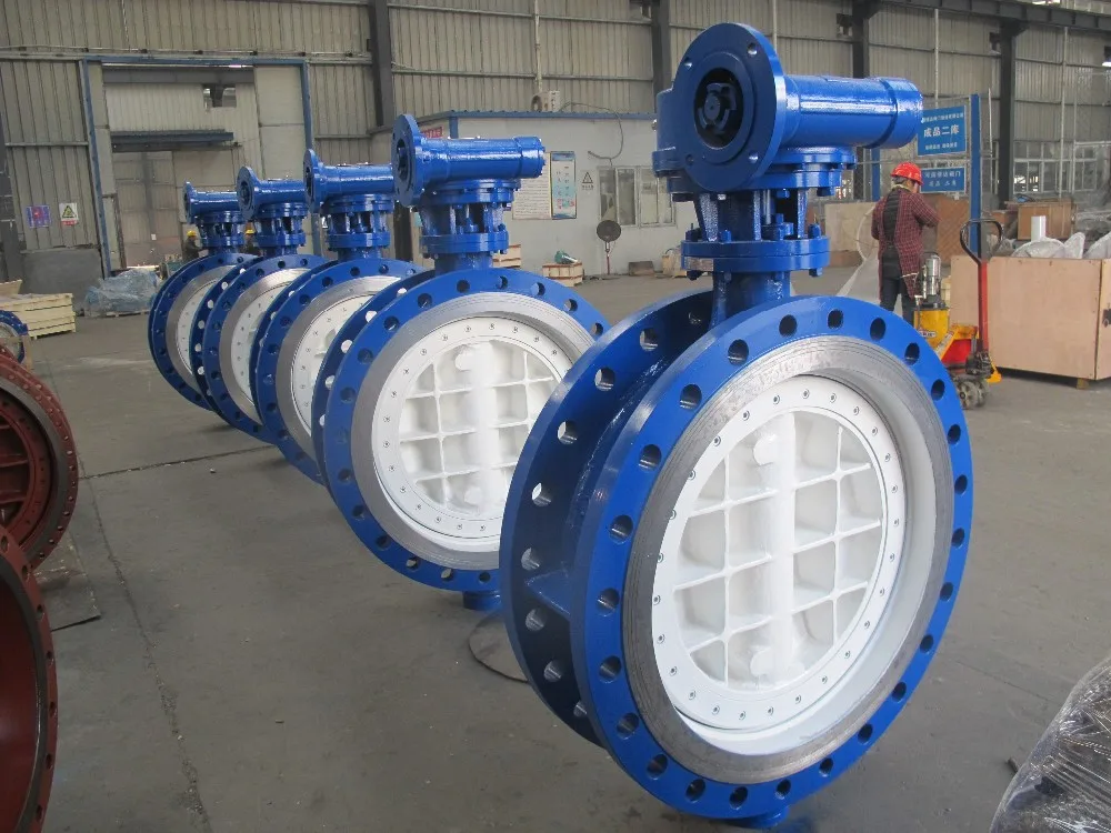 Dn800 Pn25 Flanged Butterfly Valve With Triple Eccentricity Manual ...