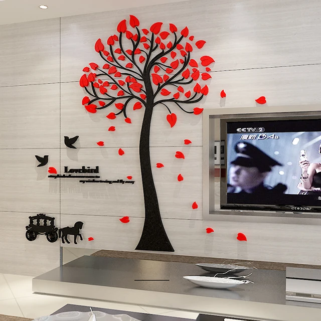 
3d wall stickers home decor XL tree wall decals art acrylic custom tree wall stickers 