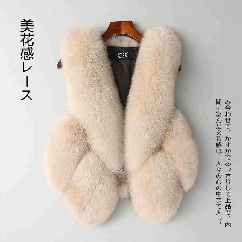 

Wholesale Luxury Women Short Fox Fur Vest Luxury Ladies Warm Winter New Arrival