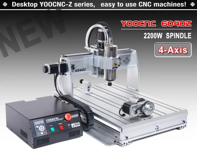 2200w Cnc Wood Router Yoocnc 6040z Desktop Cnc Engraving Machine 1500w ...