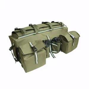 Atv Cargo Bag Rear Rack Gear Made Of Waterproof Fabric With Topside Bungee Tie Down Storage Padded Bottom Multi Compartment