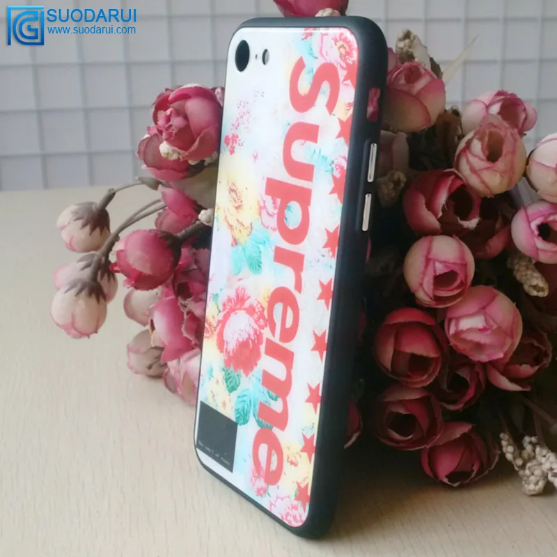 Cell phone Protective Cover For Iphone X / 10 (TPU PC Tempered glass Backplane) combination Case