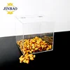 JINBAO custom Slat wall Acrylic Candy Dispenser Display Container Acrylic Cubes for Slatwall