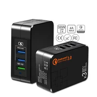 

Durable 3 USB Wall Travel Charger 30W QC3.0 Multi Port Cell Phone Super Fast Mobile Charger