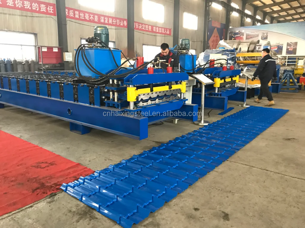 glazed roof panel step tile cold roll forming machine