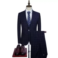 

Ready to Ship Latest 3 Piece Top Brand Coat Pant Men Suit For Summer