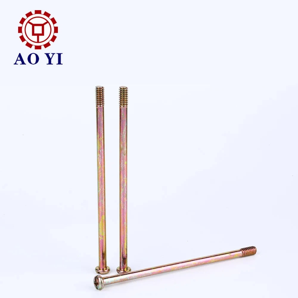 
Cross recessed raised cheese head half thread long machine screw 