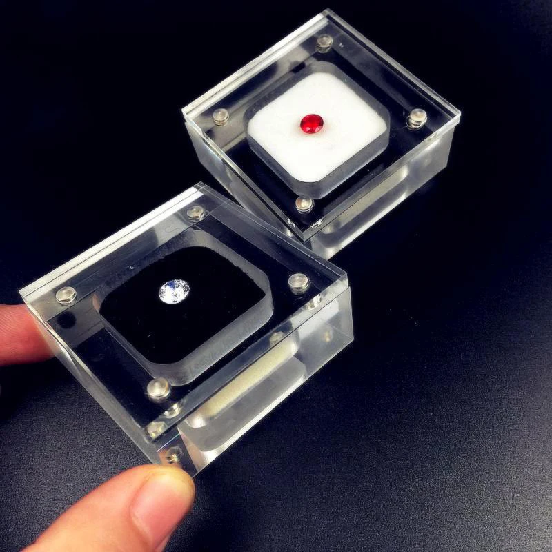 Acrylic Loose Diamond Display Box Gemstone Display Box With Lid Buy