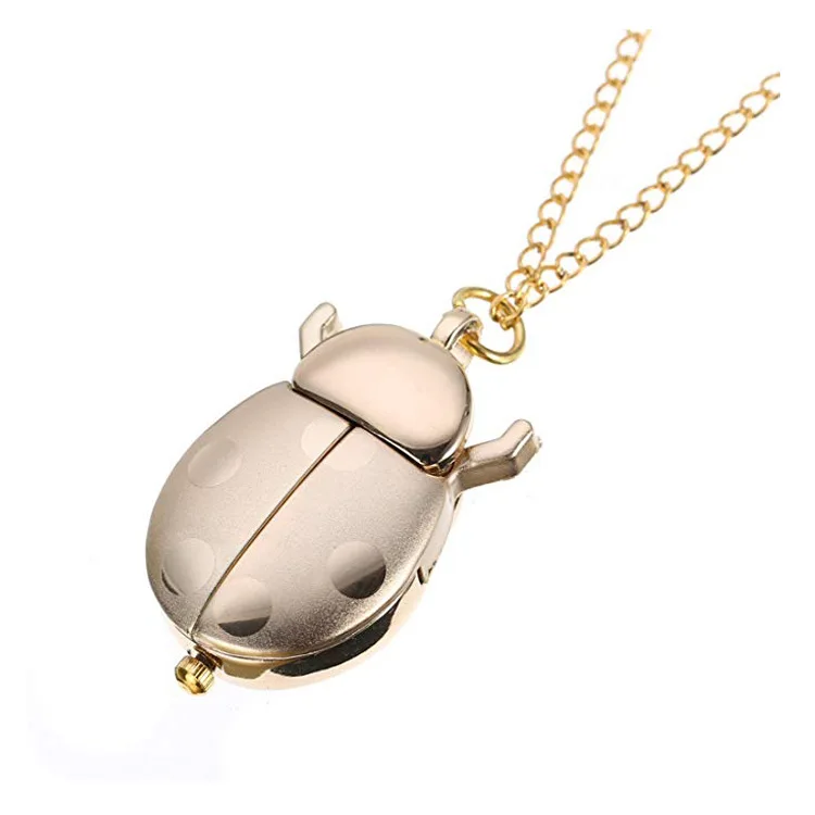 
Custom Cheapest Quartz Ladybird Pocket Watch with Chain 