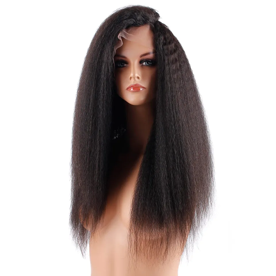 

Kinky straight brazilian lace front full lace wig