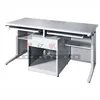 Cheap School Furniture Wooden Computer Table Desk with Sliding Keyboard Tray