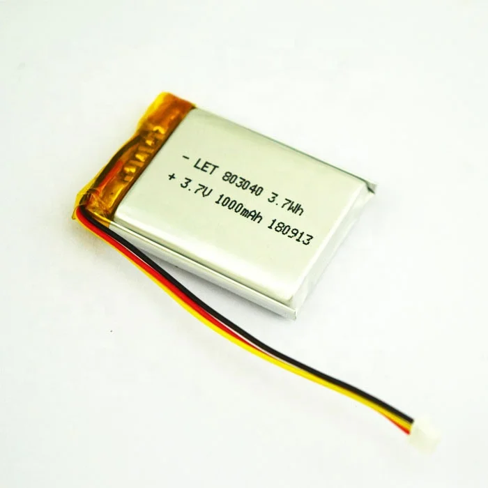 rechargeable liion battery 3.7v 1000mah 803040 battery, View 803040 battery, LFT Product